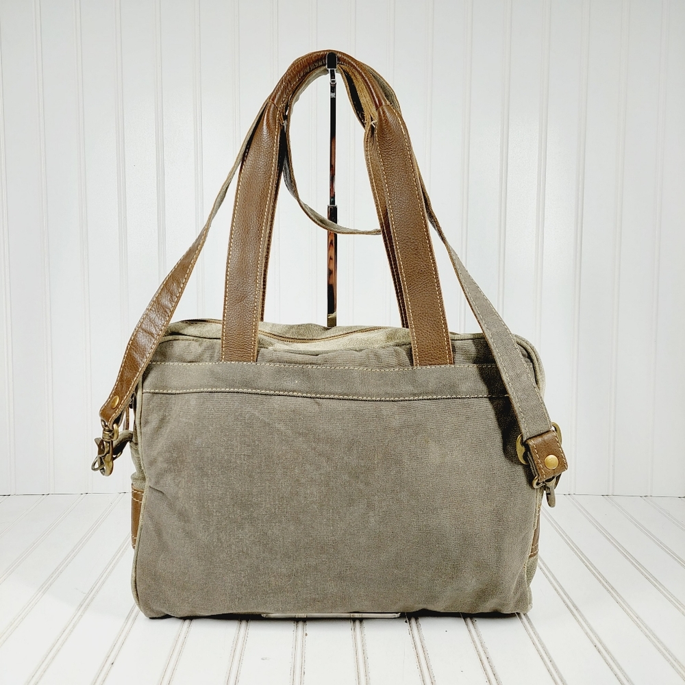 Myra Bag Green and Brown Crossbody Bag - Picture 5 of 11